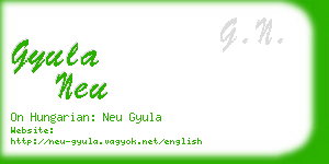 gyula neu business card